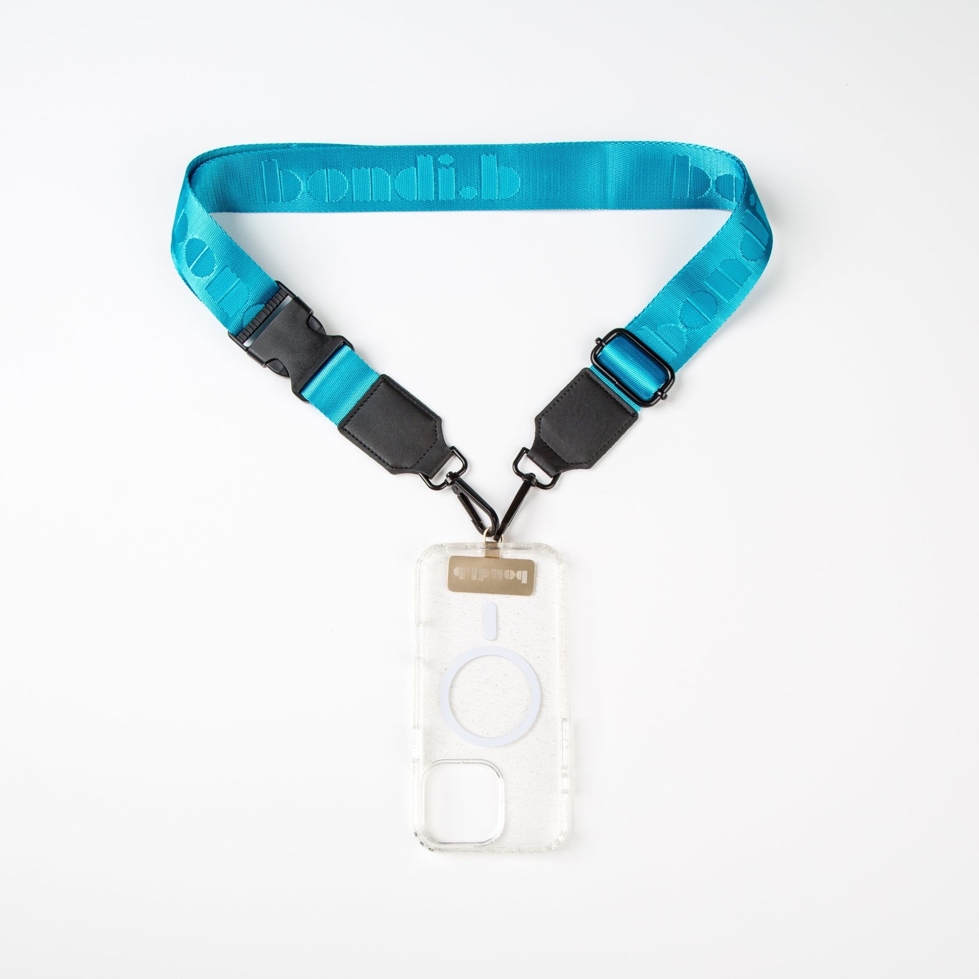 OG Bondi Blue Crossbody Strap + Clear iPhone Case - Bondi.b
